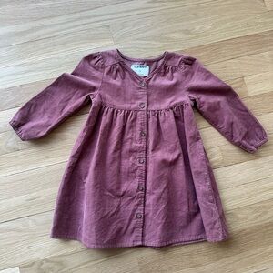 Old Navy toddler swing dress, corduroy, Button-Down Dress, Mauve, 3T